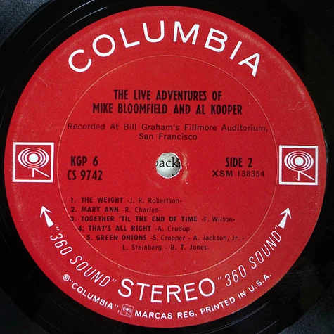 Mike Bloomfield And Al Kooper - The Live Adventures Of Mike Bloomfield And Al Kooper