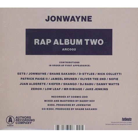 Jonwayne - Rap Album Two