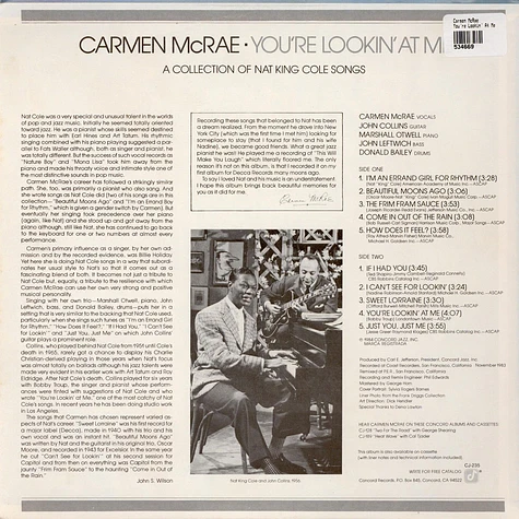 Carmen McRae - You're Lookin' At Me