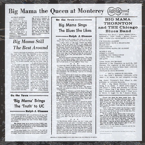 Big Mama Thornton - Big Mama: The Queen At Monterey
