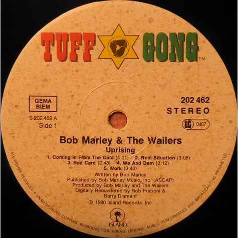 Bob Marley & The Wailers - Uprising