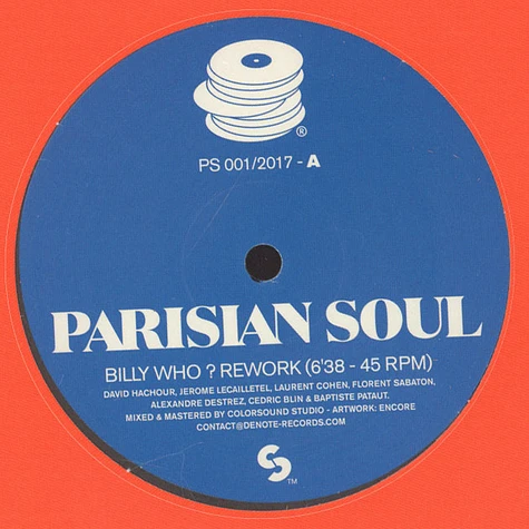Parisian Soul - Billy Who? / Keep On Dancing