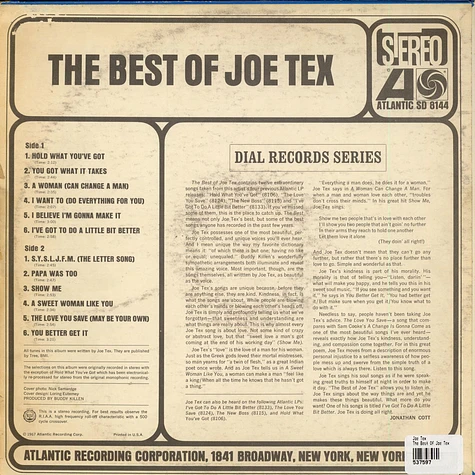 Joe Tex - The Best Of Joe Tex