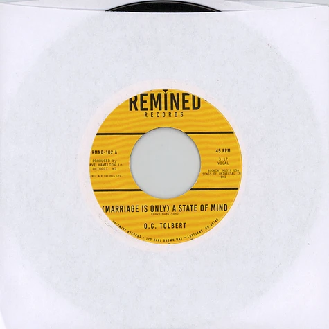 O.C. Tolbert / Dave Hamilton - (Marriage Is Only) A State Of Mind / Marriage Is A State Of Vibes