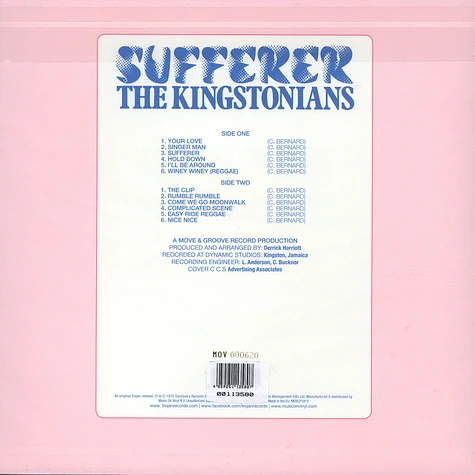 Kingstonians - Sufferer Orange Vinyl Edition