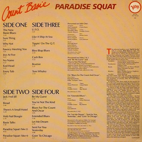 Count Basie - Paradise Squat