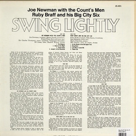 Joe Newman And The Count's Men / Ruby Braff And His Big City Six - Swing Lightly
