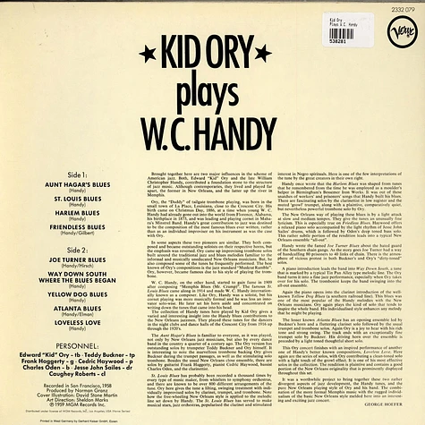 Kid Ory - Plays W.C. Handy