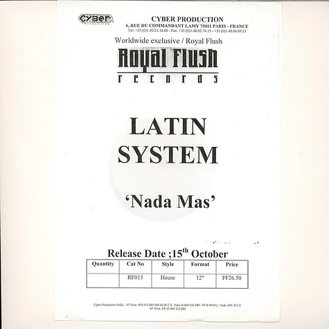 Latin System - Nada Mas