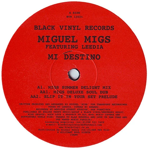 Miguel Migs Featuring Leedia - Mi Destino