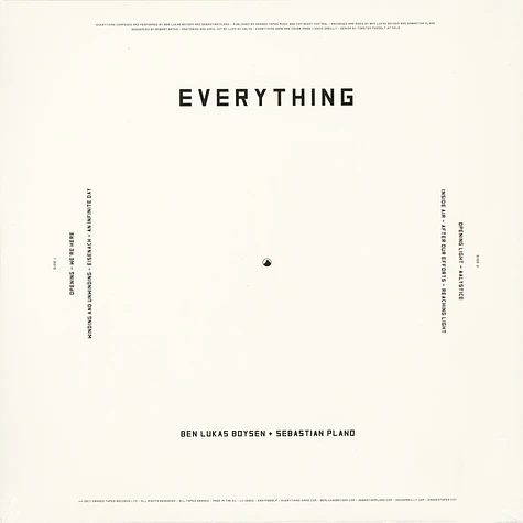 Ben Lukas Boysen /Sebastian Plano - Everything Black Vinyl Edition