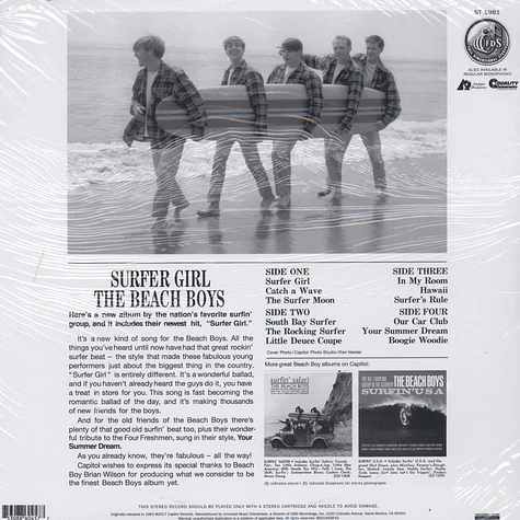 The Beach Boys - Surfer Girl 45RPM, 200g Vinyl Edition