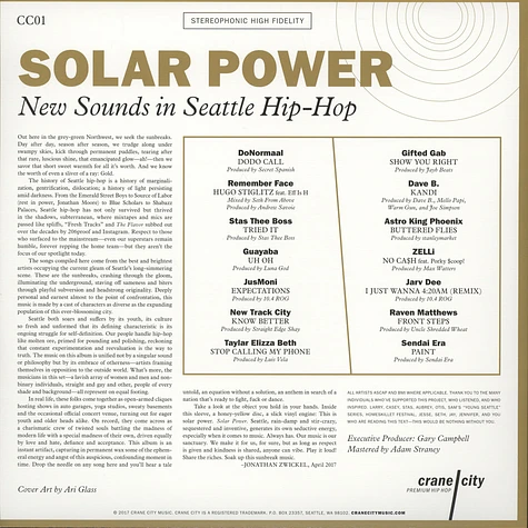 V.A. - Solar Power: New Sounds In Seattle Hip-Hop