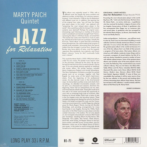 Marty Paich Quintet - Jazz For Relaxation