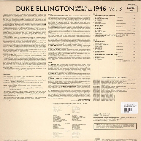 Duke Ellington And His Orchestra - The Uncollected Duke Ellington And His Orchestra Volume 3: 1946