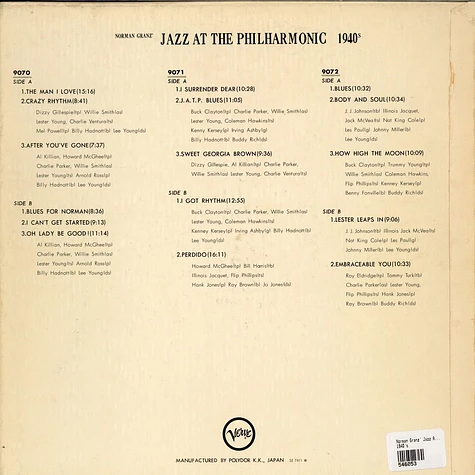 Jazz At The Philharmonic - 1940s
