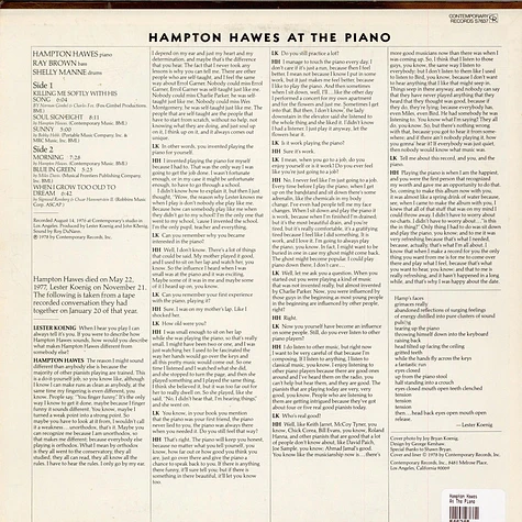 Hampton Hawes - At The Piano