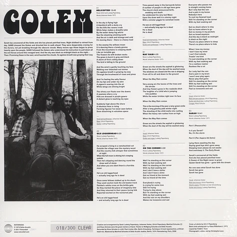 Sand - Golem Clear Vinyl Edition