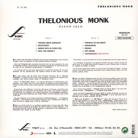 Thelonious Monk - Solo Piano