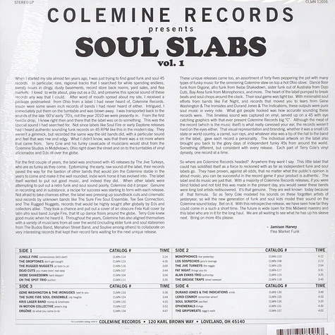 V.A. - Soul Slabs Volume 1 Black Vinyl Edition