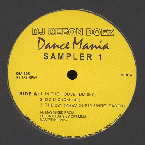 DJ Deeon - Doez Dance Mania Sampler 1