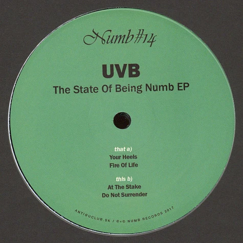 UVB - The State Of Being Numb EP