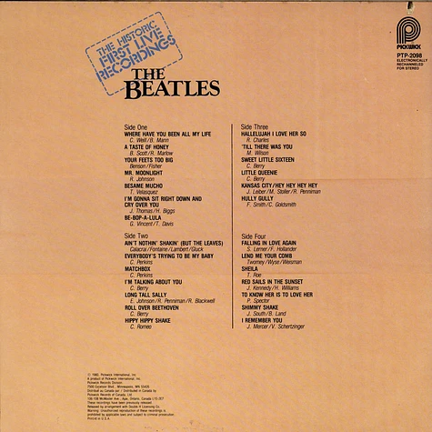 The Beatles - The Historic First Live Recordings