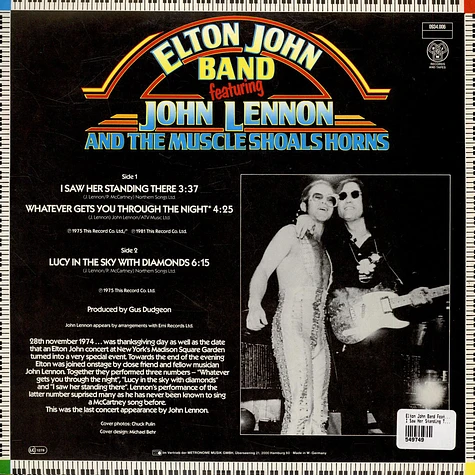 Elton John Band Featuring John Lennon And Muscle Shoals Horns - I Saw Her Standing There