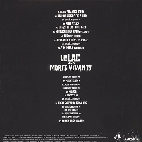 Daniel J. White - OST Le Lac Des Morts-Vivants Aka Zombie Lake Old School Cover