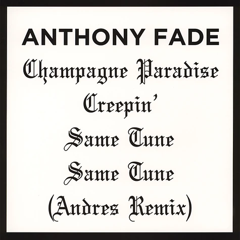 Anthony Fade - Champagne Paradise