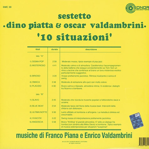 Sestetto Dino Piana & Oscar Valdambrini - 10 Situazioni