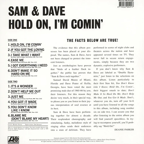 Sam & Dave - Hold On, I'm Comin