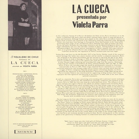 Violeta Parra - La Cueca Presentada Por Violeta Parra