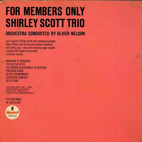Shirley Scott Trio - For Members Only