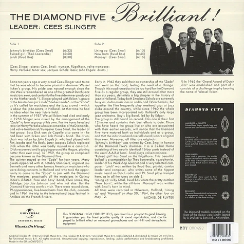 The Diamond Five - Brilliant! Clear Vinyl Edition