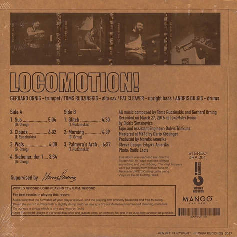 Gerhard Ornig / Toms Rudzinskis Quartet - Locomotion!