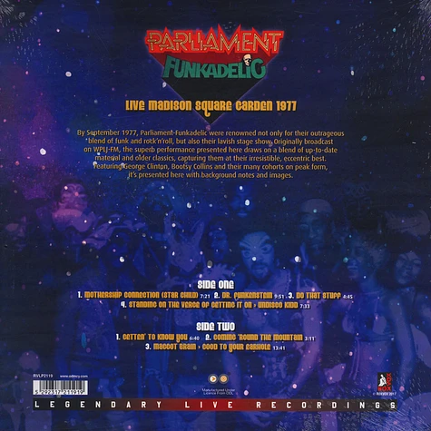 Parliament Funkadelic - Live… Madison Square Garden 1977 Blue Vinyl Edition
