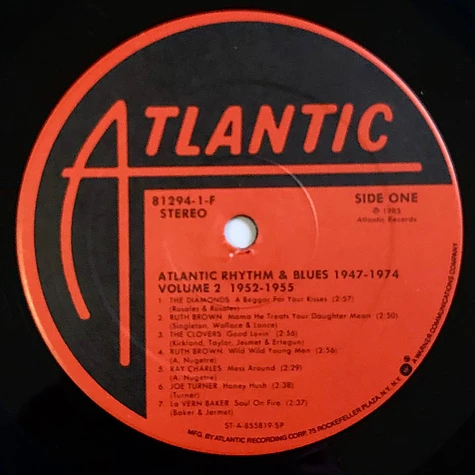 V.A. - Atlantic Rhythm & Blues 1947-1974 (Volume 2 1952-1955)