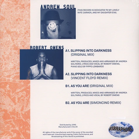 Andrew Soul - Slipping Into Darkness EP feat. Robert Owens