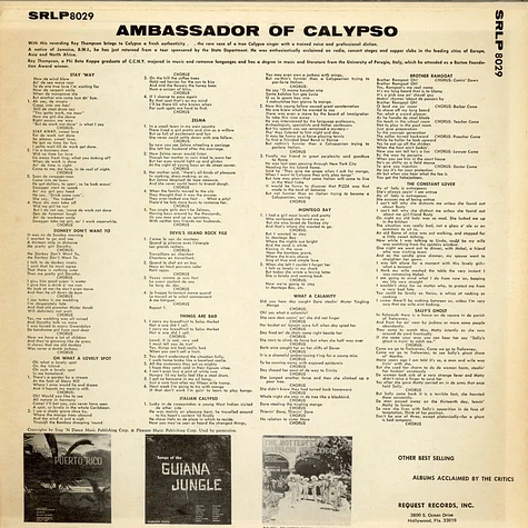 Roy Thompson - Ambassador Of Calypso