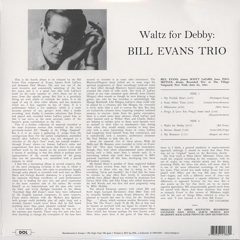 Bill Evans Trio - Waltz For Debby Gatefold Sleeve Edition