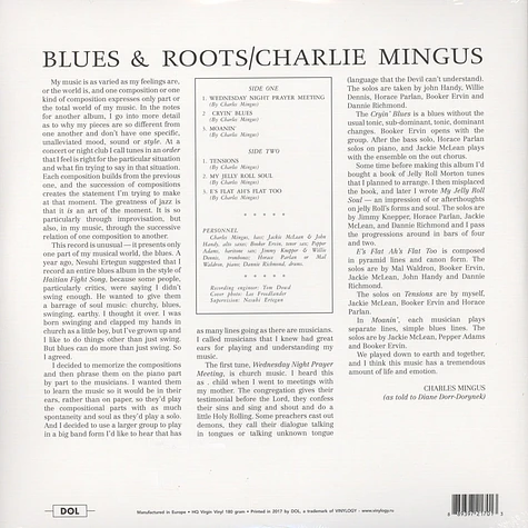 Charles Mingus - Blues & Roots Gatefold Sleeve Edition