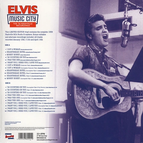 Elvis Presley - Music City - The'56 Nashville Recordings