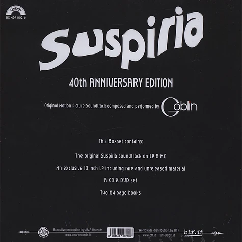 Goblin - OST Suspiria 40th Anniversary Edition Boxset