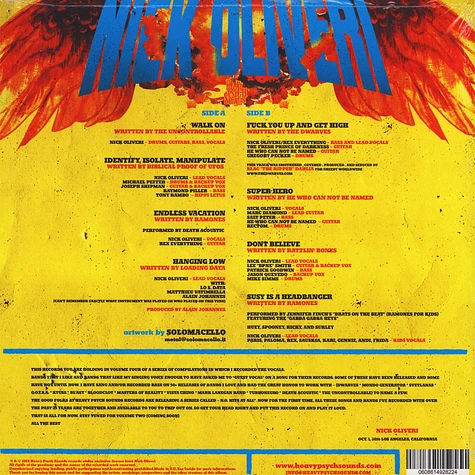Nick Oliveri - N.O. Hits At All Volume 4 Black Vinyl Edition
