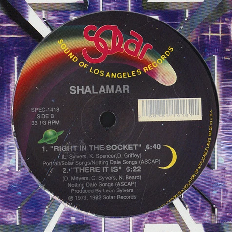 Shalamar - Take That To The Bank / Right In The Socket