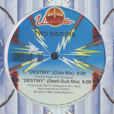 Man Parrish / Two Sisters - Boogie Down / Destiny