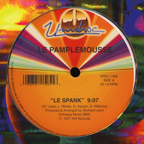 Pamplemousse / Bob Mcgilpin - Le Spank / Superstar
