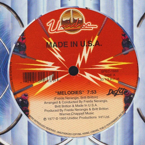 Made In U.S.A. - Melodies / Shake Your Body