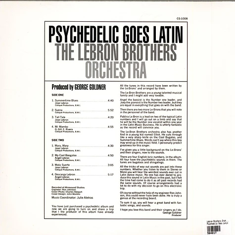 The Lebron Brothers Orchestra - Psychedelic Goes Latin